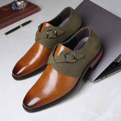 Stylish men's double buckle loafers. Perfect formal footwear, comfortable for business meetings & special events.