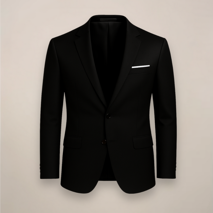 Professional men's slim fit formal blazer. Essential tailored jacket for business, formal events & a sophisticated look.
