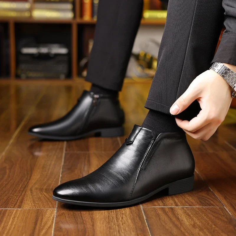 Elegant men's dressy ankle boots, Sorrento design, perfect for formal outfits and smart casual looks.