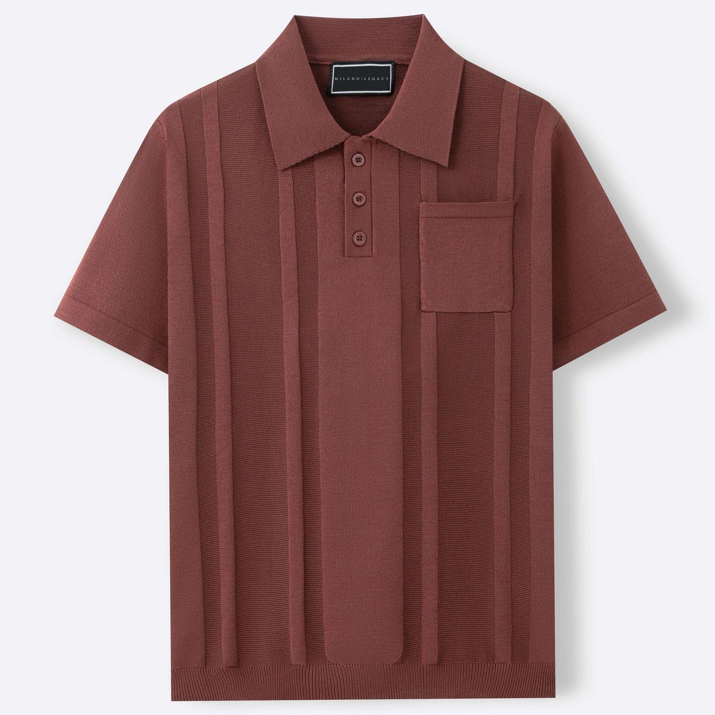 Men's Sorrento tailored polo shirt with chest pocket, a breathable short sleeve top for smart casual looks.