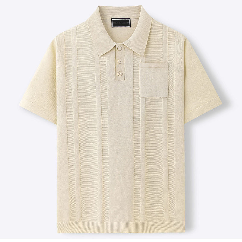 Smart casual Men's Sorrento tailored polo, a breathable short sleeve top perfect for summer style & comfort.