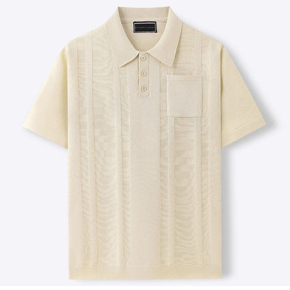 Smart casual Men's Sorrento tailored polo, a breathable short sleeve top perfect for summer style & comfort.