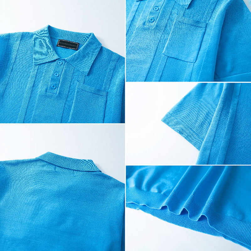 Comfortable Men's Sorrento tailored polo shirt, breathable short sleeve design for versatile summer fashion.