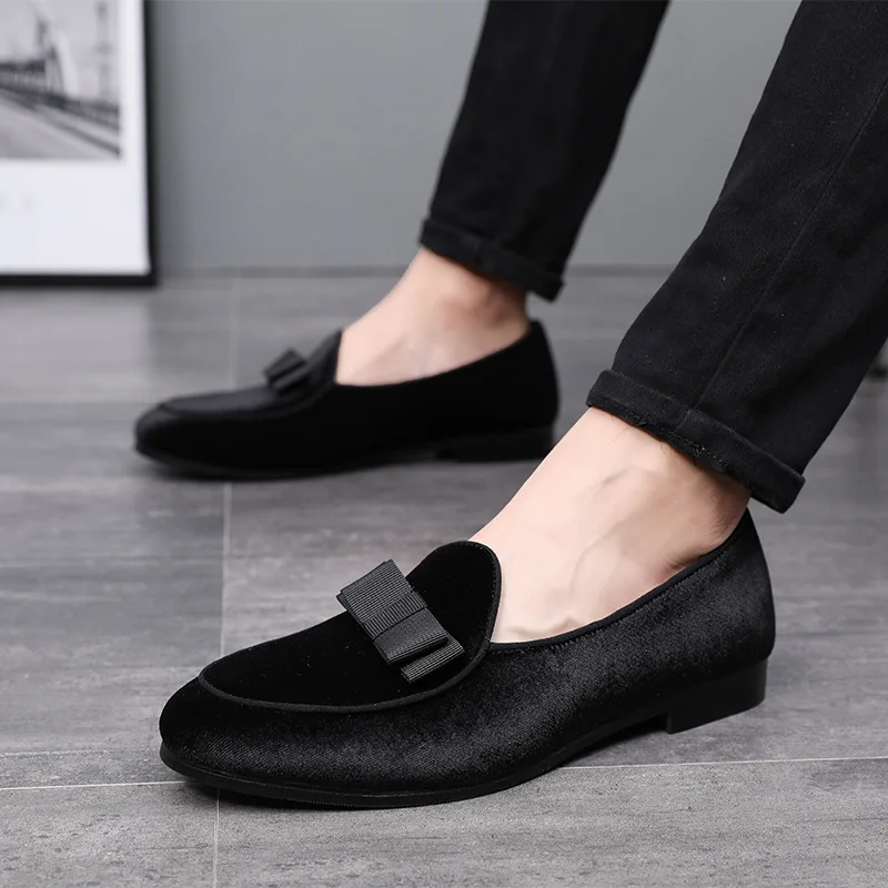 Men's elegant Sovereign Bow Loafers, sophisticated slip-on party shoes & formal fashion footwear for stylish men.