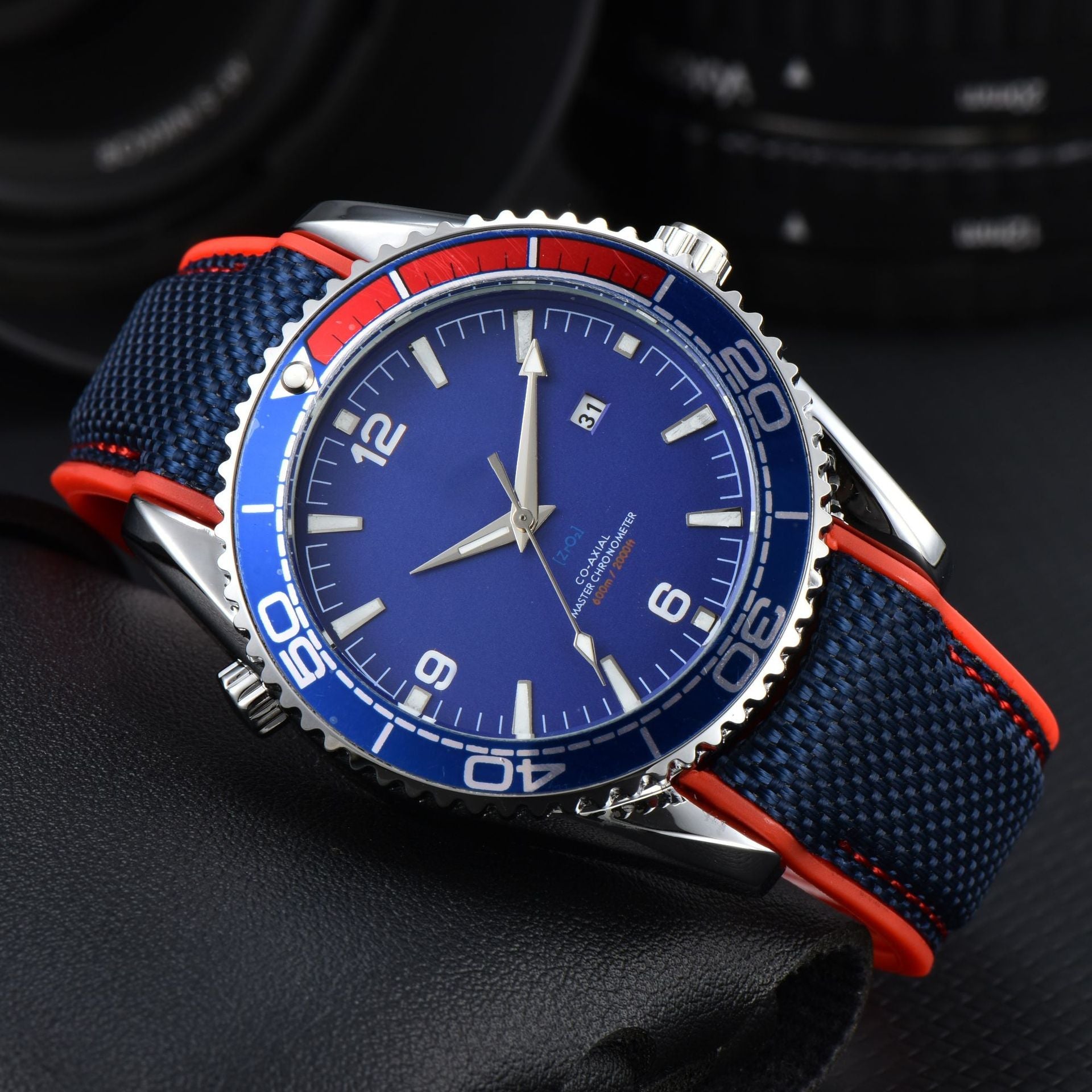 Versatile men's sport watch with a rotating bezel, luminous dial, & comfortable strap for daily and active use.