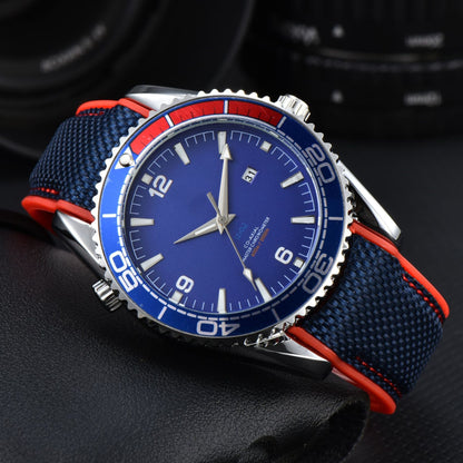 Versatile men's sport watch with a rotating bezel, luminous dial, & comfortable strap for daily and active use.