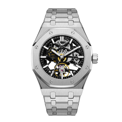 Men's stainless steel executive watch, a classic and durable business timepiece for everyday luxury.