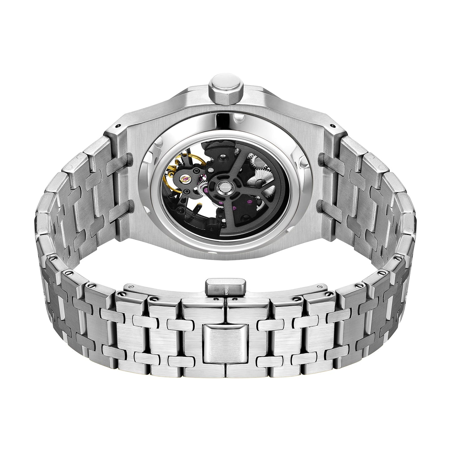 Professional men's stainless steel executive watch, a sleek and durable analog timepiece for the modern businessman.