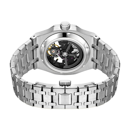 Professional men's stainless steel executive watch, a sleek and durable analog timepiece for the modern businessman.