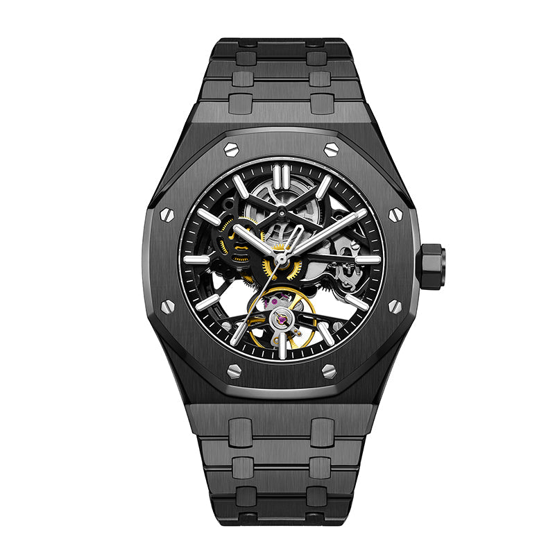 Durable men's stainless steel executive watch, versatile for business meetings and casual outings.