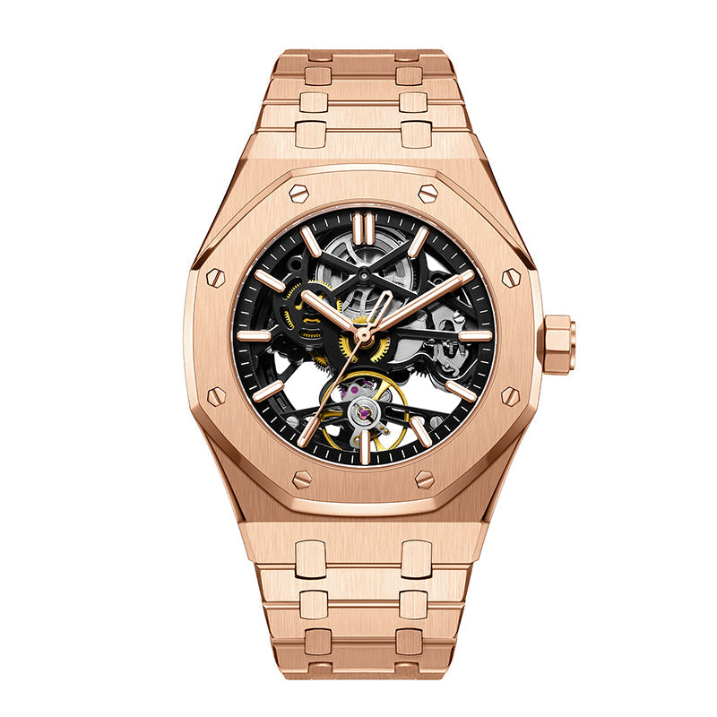 Luxury men's stainless steel executive watch, a sophisticated analog timepiece for discerning professionals.