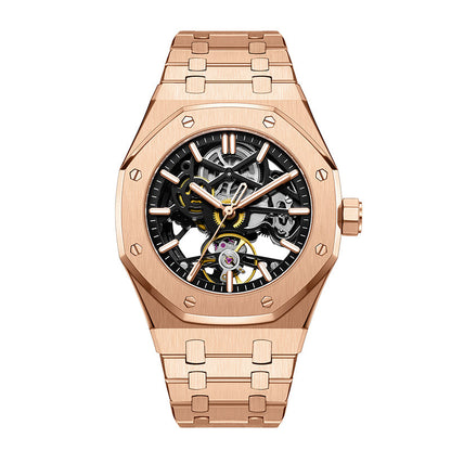 Luxury men's stainless steel executive watch, a sophisticated analog timepiece for discerning professionals.