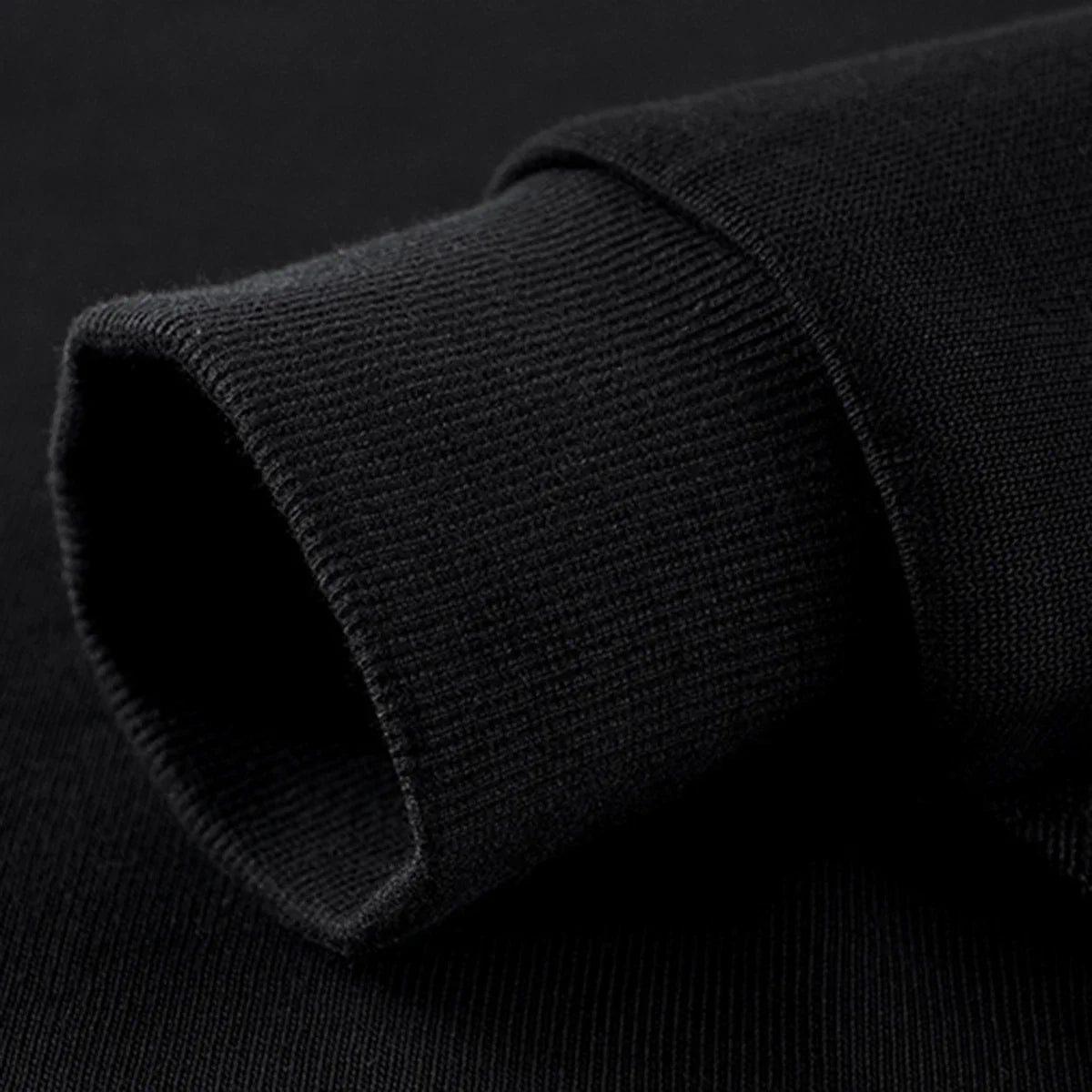 Sleek men's stealth zip-up hoodie with a distinctive front shield, perfect as modern casual outerwear.
