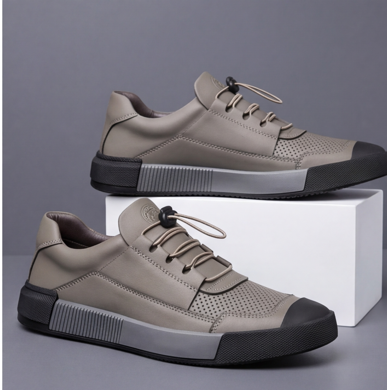 Stylish men's Sterling sneakers, ideal lightweight walking shoes with easy toggle lace system.