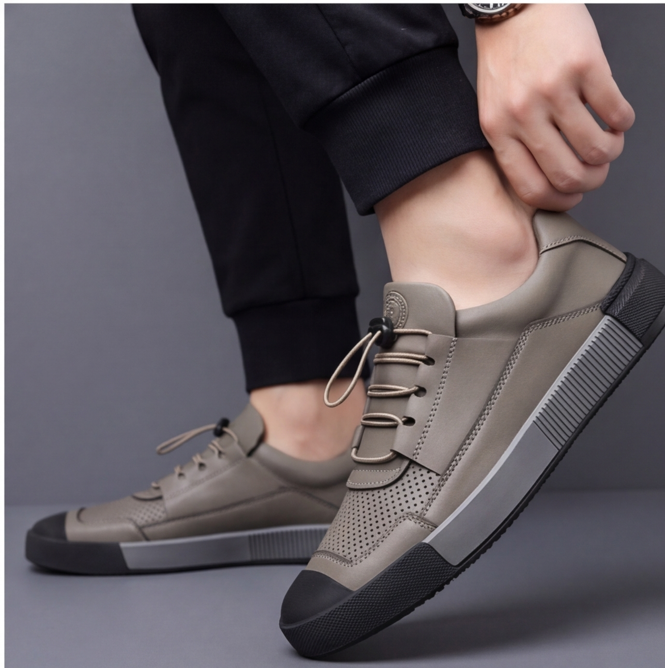 Sterling men's comfort shoes: lightweight sneakers with toggle lace for easy wear, everyday.