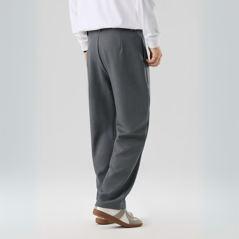 Lightweight men's sterling pleated dress pants, ultimate comfort, classic style for work.