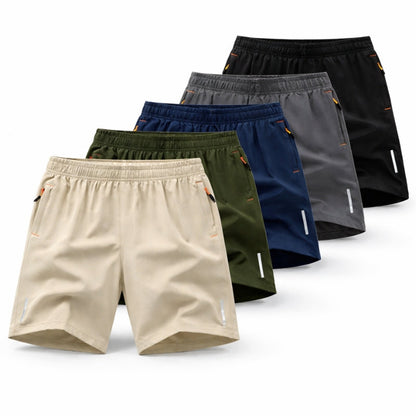 Dynamic men's running & gym shorts: Strada performance 5-pack, quick-dry athletic apparel for peak workouts.