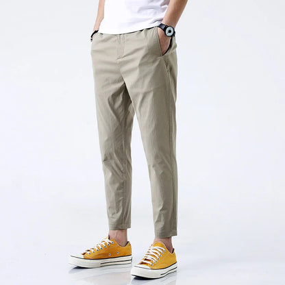 Men's straight fit cotton chinos, perfect for casual or semi-formal everyday wear.