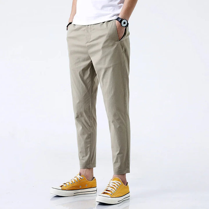 Men's straight fit cotton chinos, perfect for casual or semi-formal everyday wear.