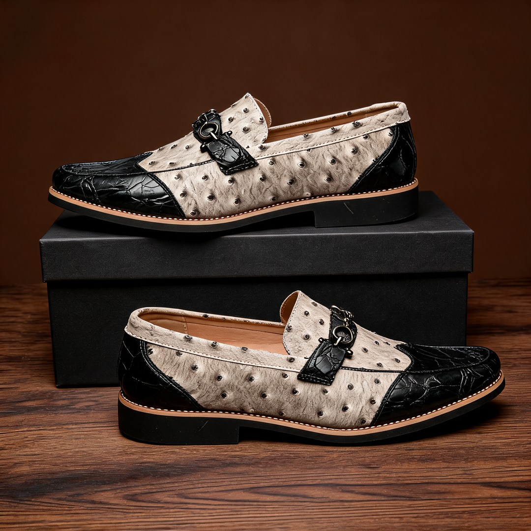Autumn fashion men's slip-on shoes. Versatile casual footwear with a sleek, pointed toe design.