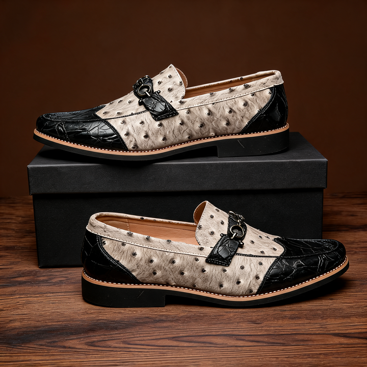 Autumn fashion men's slip-on shoes. Versatile casual footwear with a sleek, pointed toe design.