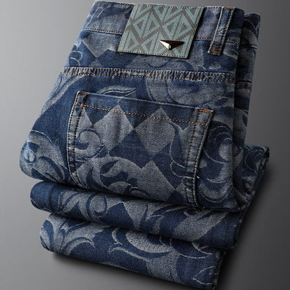 Comfortable men's stretch denim jeans, flexible and premium fit for daily wear. Wrinkle resistant.