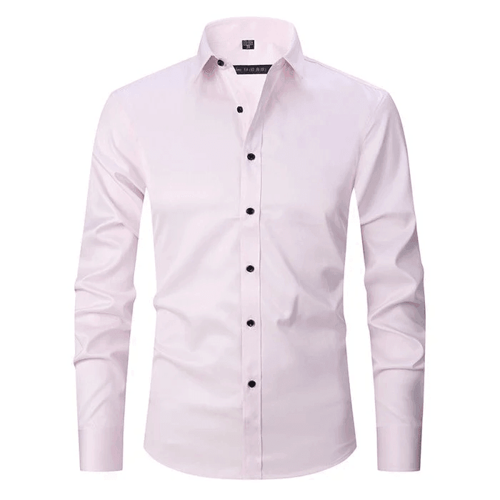 Modern men's stretch dress shirt, combining professional style with freedom of movement.