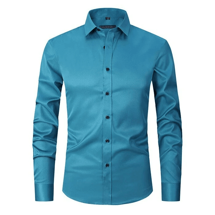 Stay comfortable & stylish all day in this men's stretch business dress shirt.