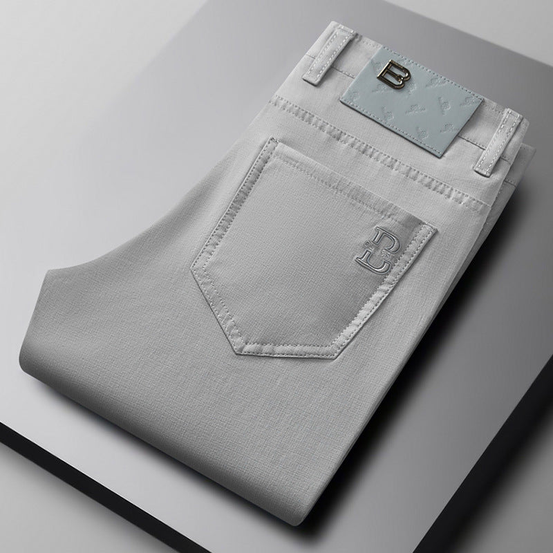 Men's Stretch Performance Trousers in a modern fit, ideal for work or casual wear. Comfortable cotton blend.