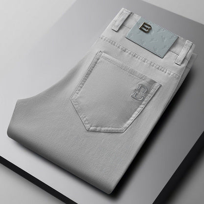 Men's Stretch Performance Trousers in a modern fit, ideal for work or casual wear. Comfortable cotton blend.