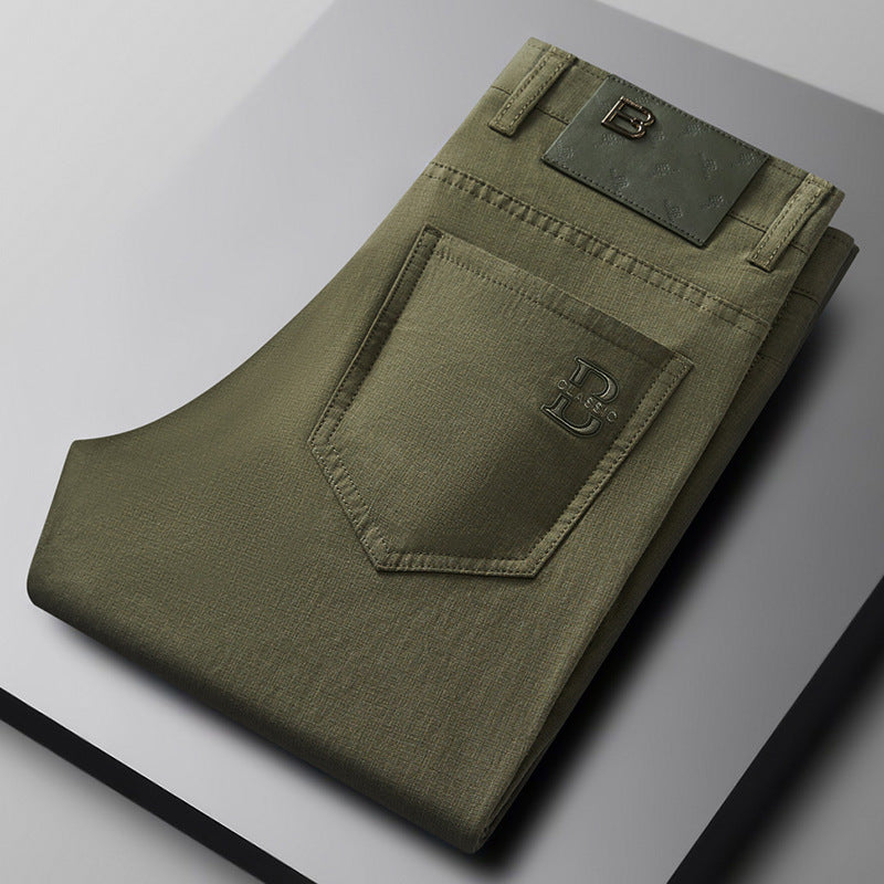 Versatile men's stretch pants for active or formal wear. Modern fit, comfortable cotton blend for all-day wear.