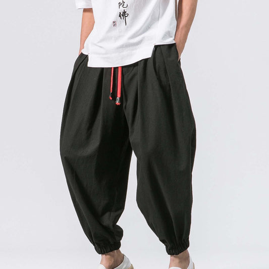 Men's Stride baggy harem joggers, relaxed fit, comfortable for casual wear and everyday style.