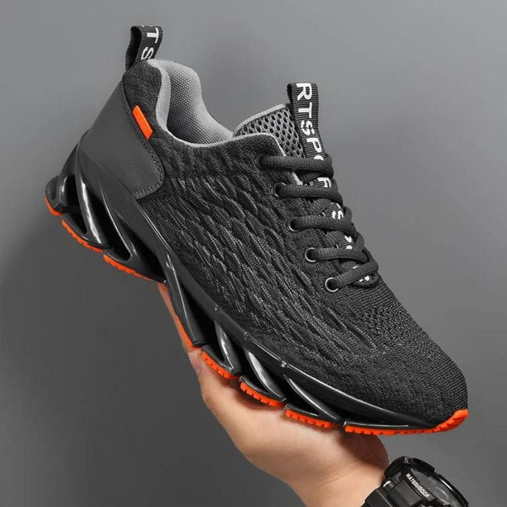 StrideMax men's footwear: cushioned athletic shoes for active men seeking ultimate comfort & support.
