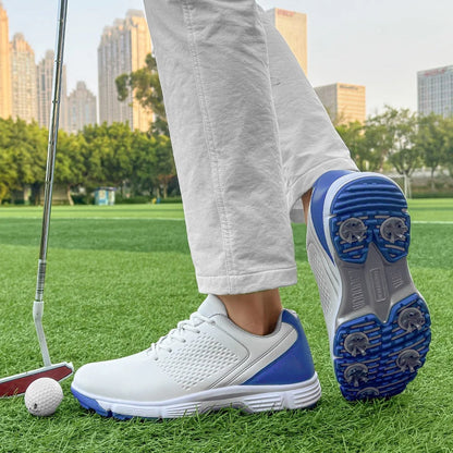 Athletic Striker Pro men's golf footwear for superior grip and performance.