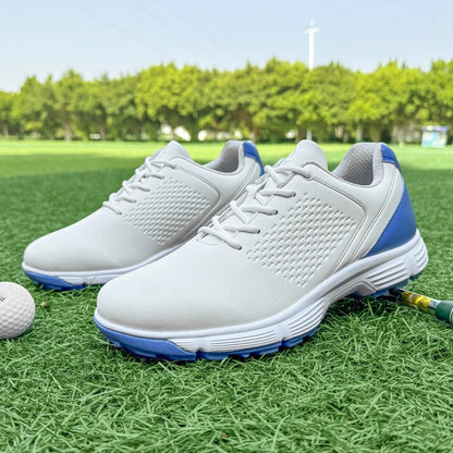 Water resistant Striker Pro men's spiked golf shoes for ultimate course control.