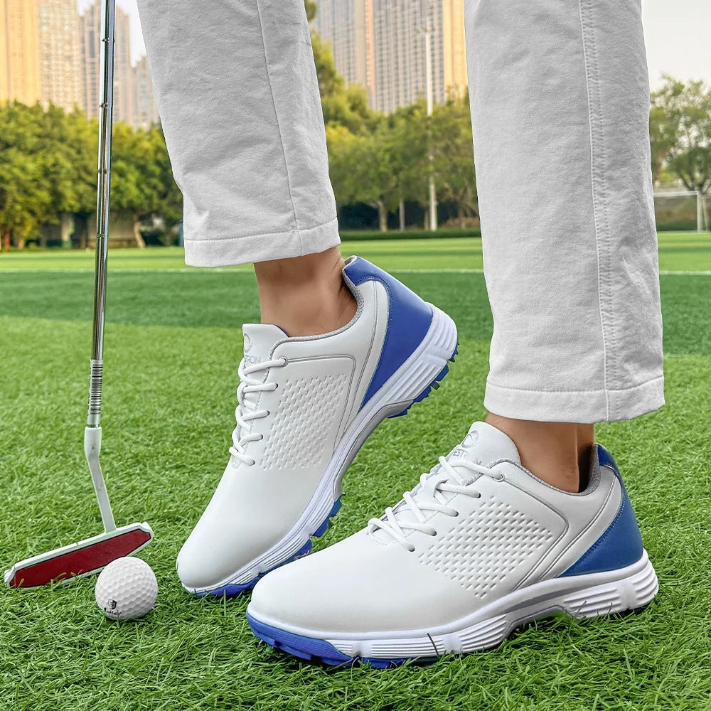 Striker Pro men's spiked golf shoes, providing stability & athletic performance.