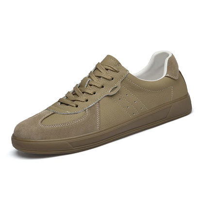 Stylish men's khaki walking sneakers, offering ultimate comfort for everyday activities and versatile fashion.