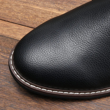 Durable sole detail on black chukka boots for men, built for everyday comfort and style.
