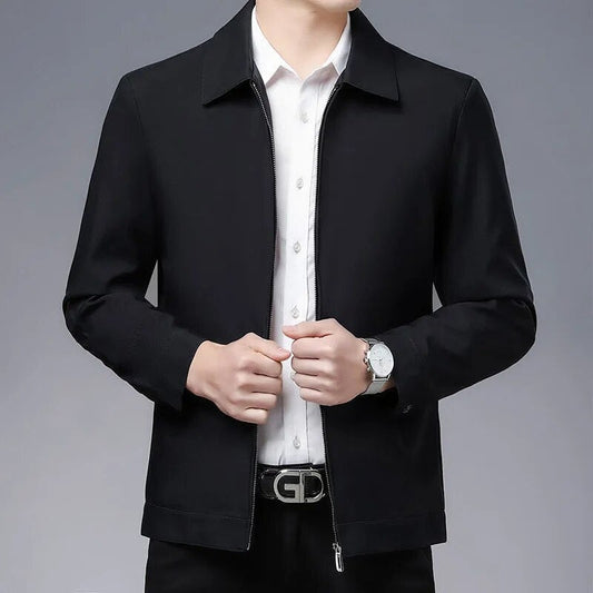 Men's stylish black everyday jacket with a modern fit, perfect for casual outerwear and versatile wear.