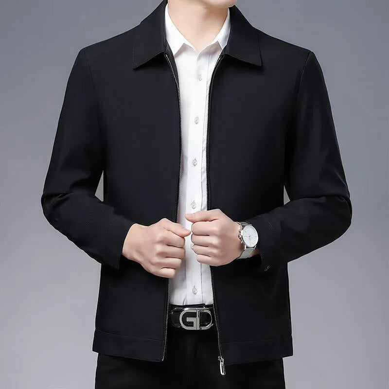 Man wearing a stylish modern fit casual jacket, ideal for everyday versatile men's outerwear.