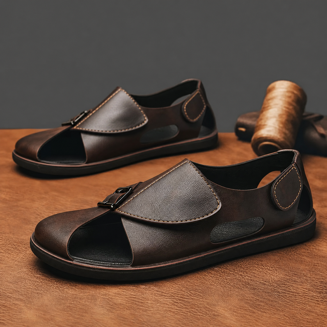 Stylish men's open-toe sandals, perfect slip-on summer shoes for comfortable everyday fashion.