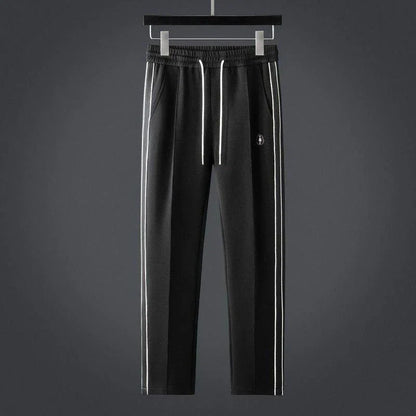 Men's versatile striped two-piece activewear set, perfect for sportswear, loungewear, or casual athleisure.