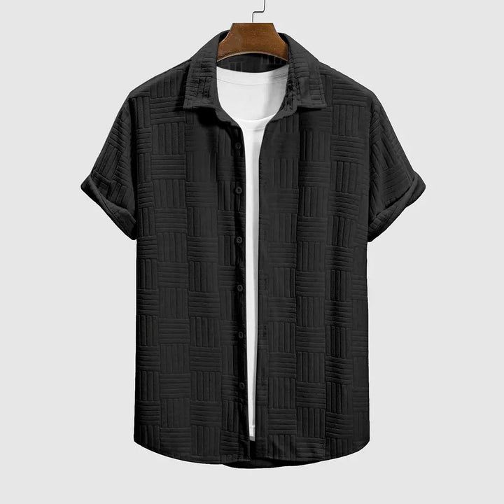 Soft, comfortable men's lounge ensemble, a stylish two-piece top and bottom set designed for ultimate relaxation.