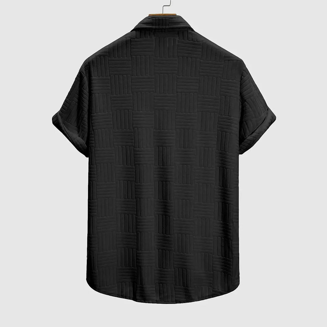 Men's relaxed fit lounge top & bottom set, a stylish two-piece casual wear ensemble in a comfortable fabric.