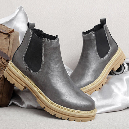 Slip-on men's comfortable Chelsea boots, designed for easy wear and sophisticated style.