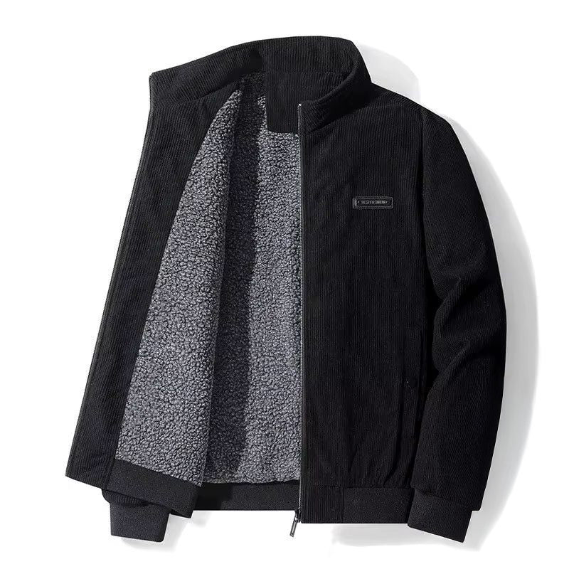 Men's durable corduroy jacket, a warm & rugged top for outdoor adventures and everyday fall wear.