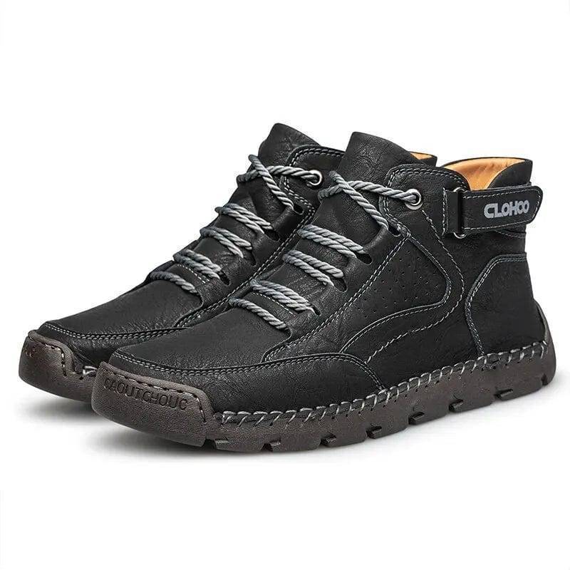 Men's outdoor ankle boots made from high-quality PU leather, equipped with a reliable non-slip sole
