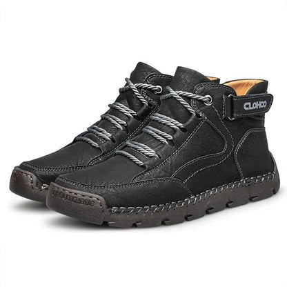 Men's outdoor ankle boots made from high-quality PU leather, equipped with a reliable non-slip sole