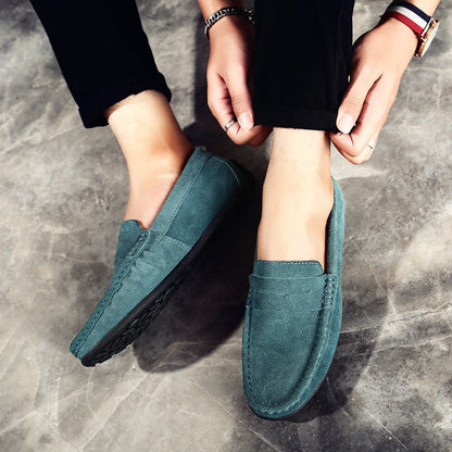 Elegant black men's slip-on loafers, a comfortable choice for formal events.