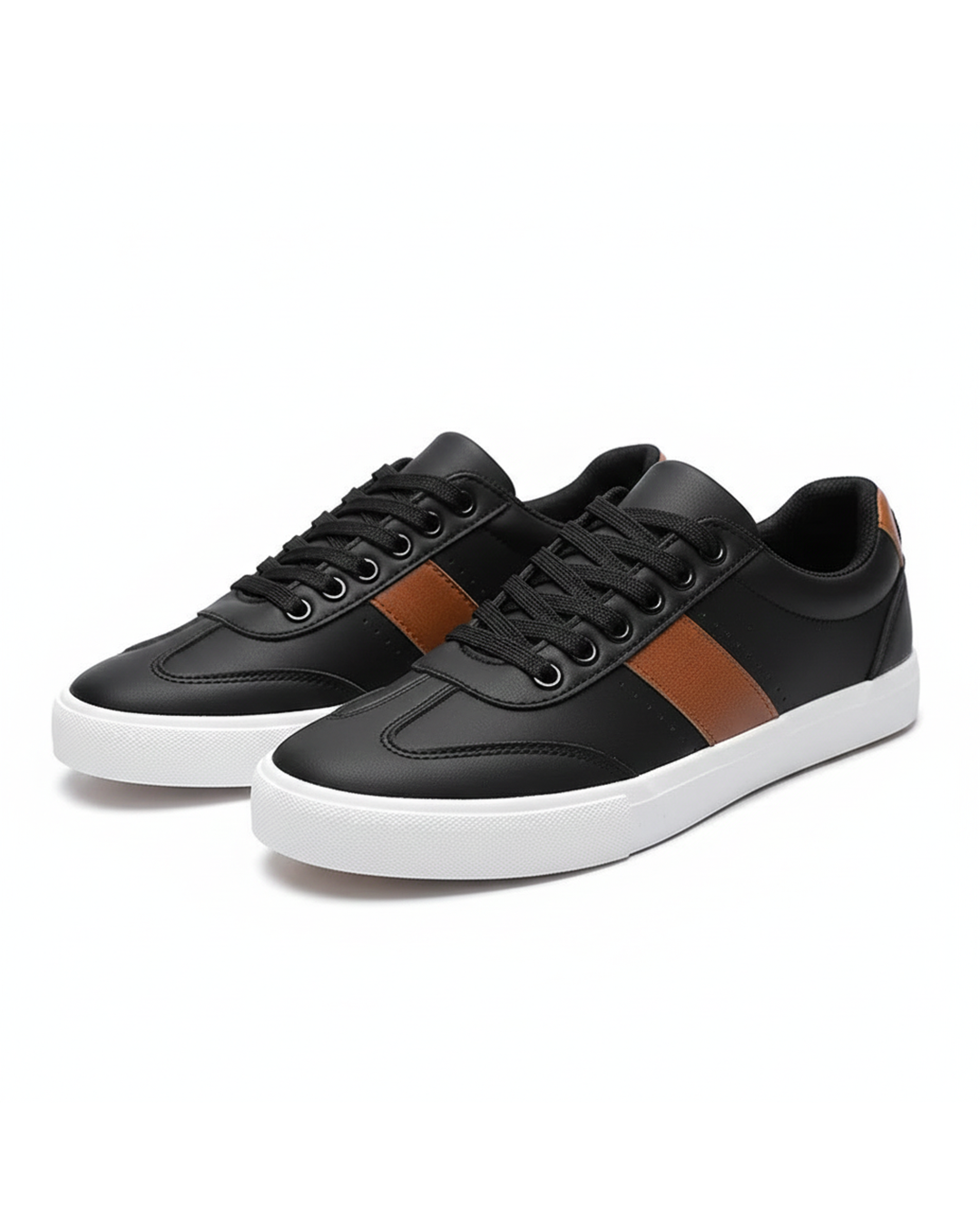Men's stylish casual black sneakers for everyday wear, comfortable & fashionable. Perfect men's fashion.